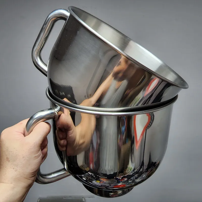 Deepened Spla-Proof Stainl Steel Egg Beater Bowl Baking Kitchen Home Use Cake Mixing Egg White Whip Cr Bowl