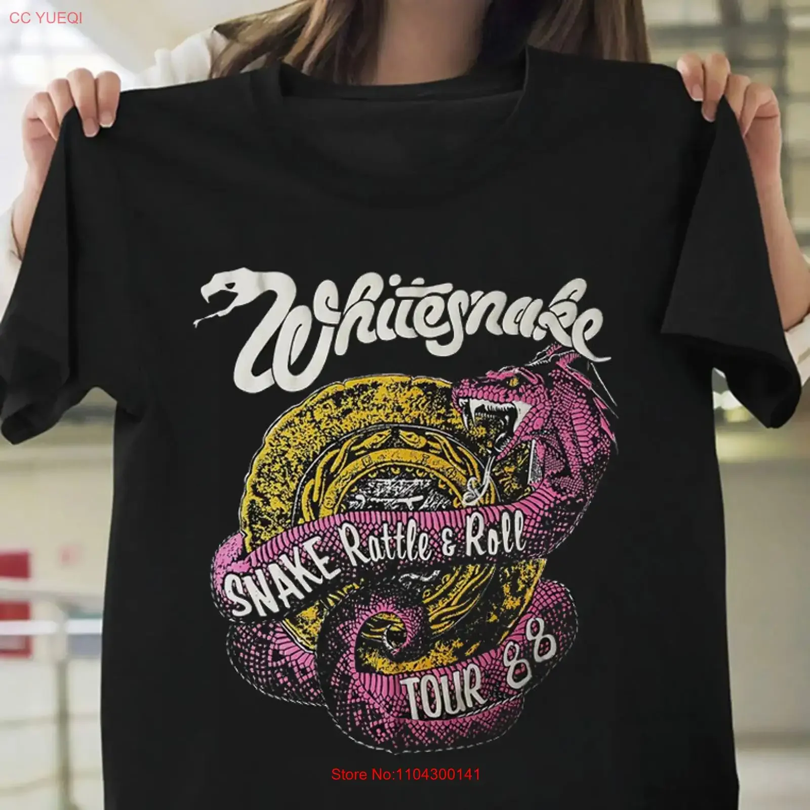 Vintage Whitesnake RATTLE ROLL TOUR 88 T shirt for S 5XL SA002 vintage Washed Versatile Stretched Comfortable Stylish Unisex