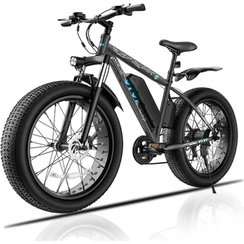 Image Electric Bike 500W 26" x 4.0 Fat Tire Electric Bike with 48V 13Ah Removable Battery, 7 Speed, 25MPH, Cruise Control