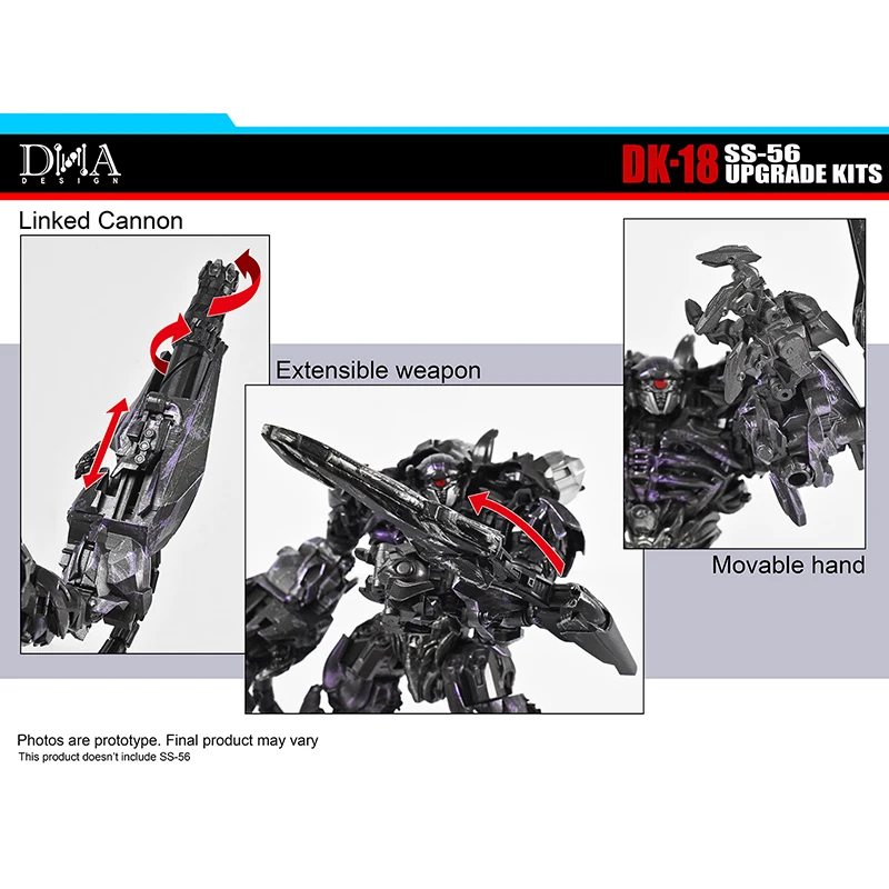 Dna design DK-18 upgrade kits zubehör pack für studio serie SS-56 stoßwelle legende skala transformation spielzeug auf lager