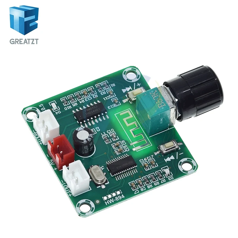 Placa Amplificadora Bluetooth 5.0 Ultra Clara GREATZT XH-A158, Placa Amplificadora de Potência Pequena DIY para Caixa de Som Sem Fio 5W*2