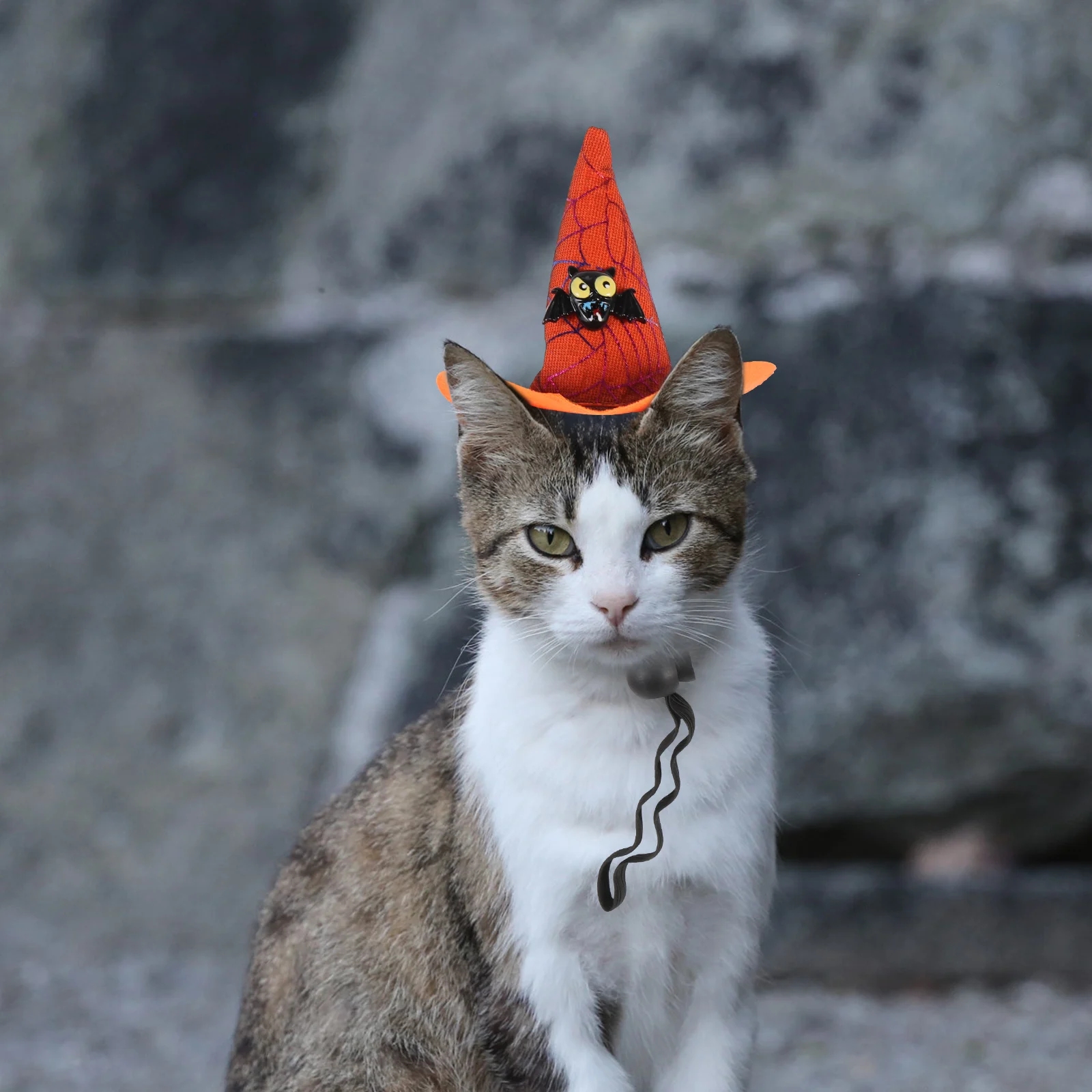 

4Pcs Witch Hat Adjustable Strap Decorative Dog Cat Party Pet Halloween Themed Cosplay Props Lightweight Daily Wear Gathering