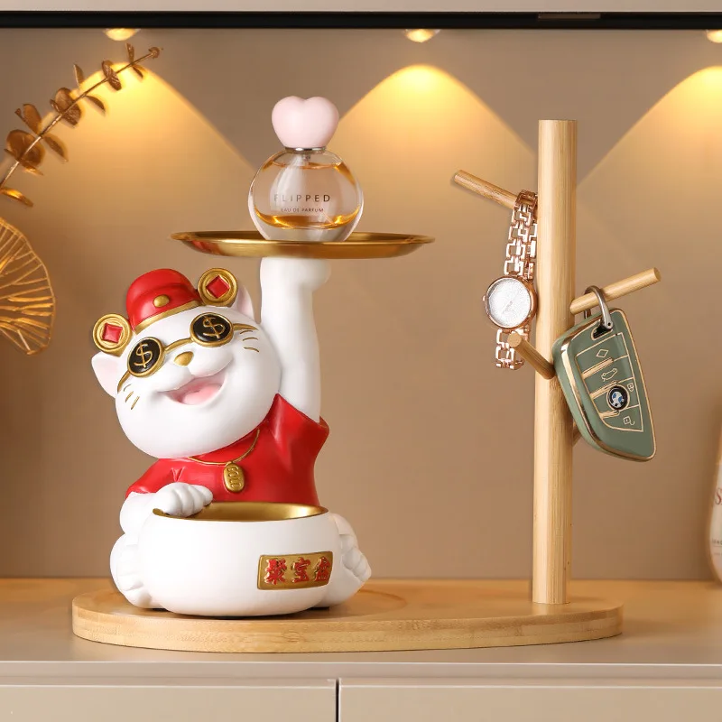 Fortune Cat Decoration Shop Opened Cash Register Entrance To Store Home Living Room Light Luxury Decoration Dollar Cat Lucky Cat