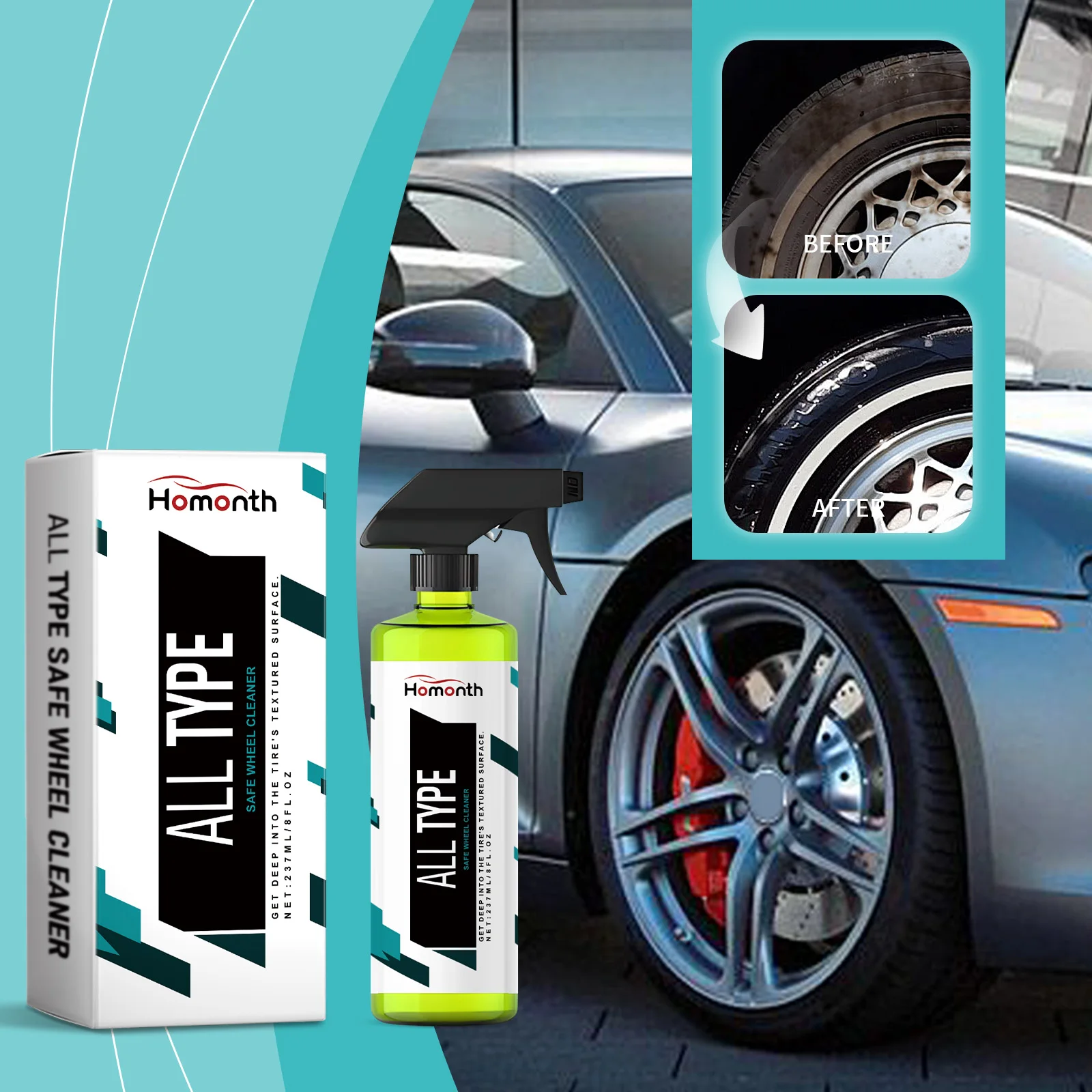 

Homonth Очиститель колес автомобиля Спрей для удаления пыли Защита автодета Химический уход за автомобилем Колеса Тормозные диски от железного обода Очиститель ржавчины