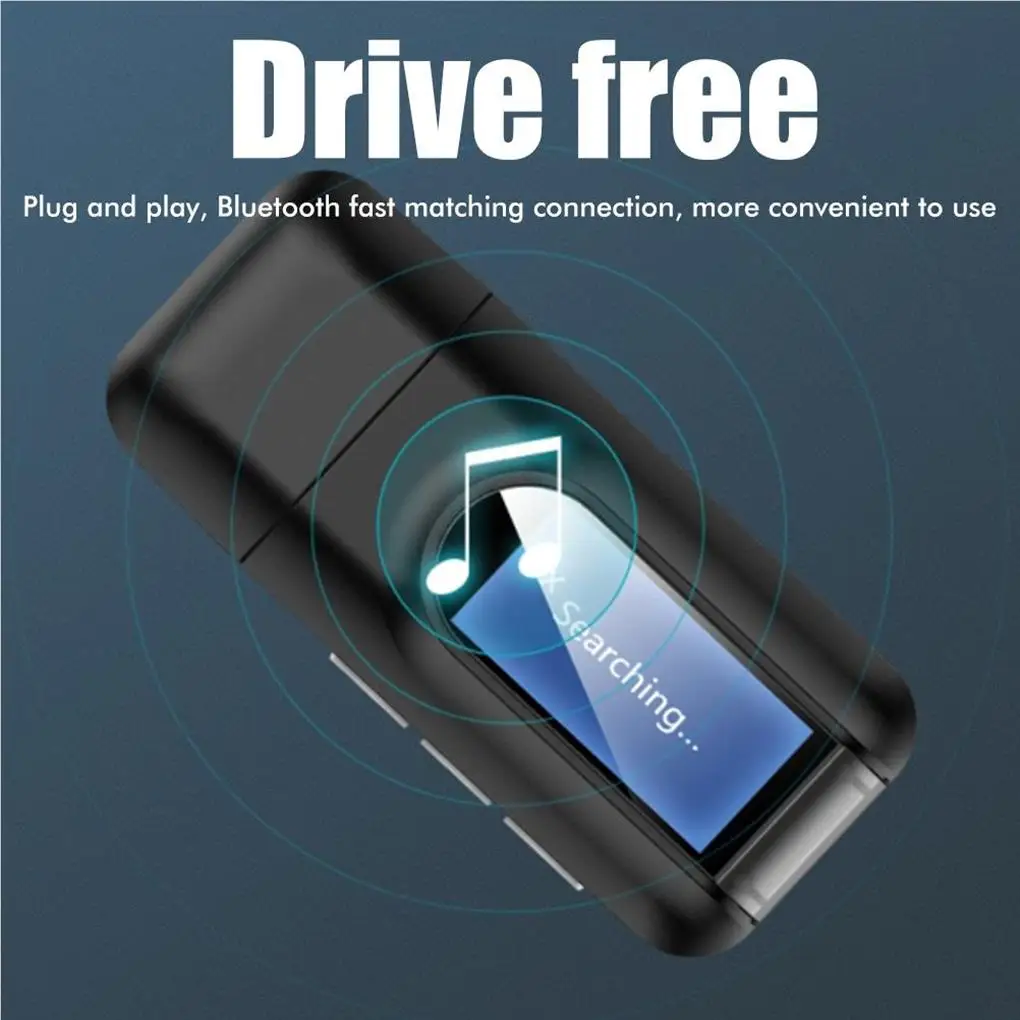 Wireless Adapter USB High-performance Audio Receiver LED Screen Display Music Receivers Car Speaker Television