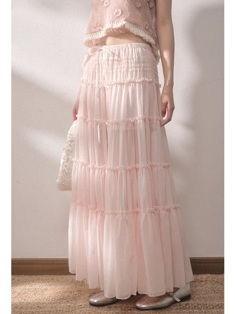 

Летняя тюлевая пышная юбка Liparpa Ballet Pointe Girl с эффектом снежинок, прозрачная, на высокой талии, в стиле феи