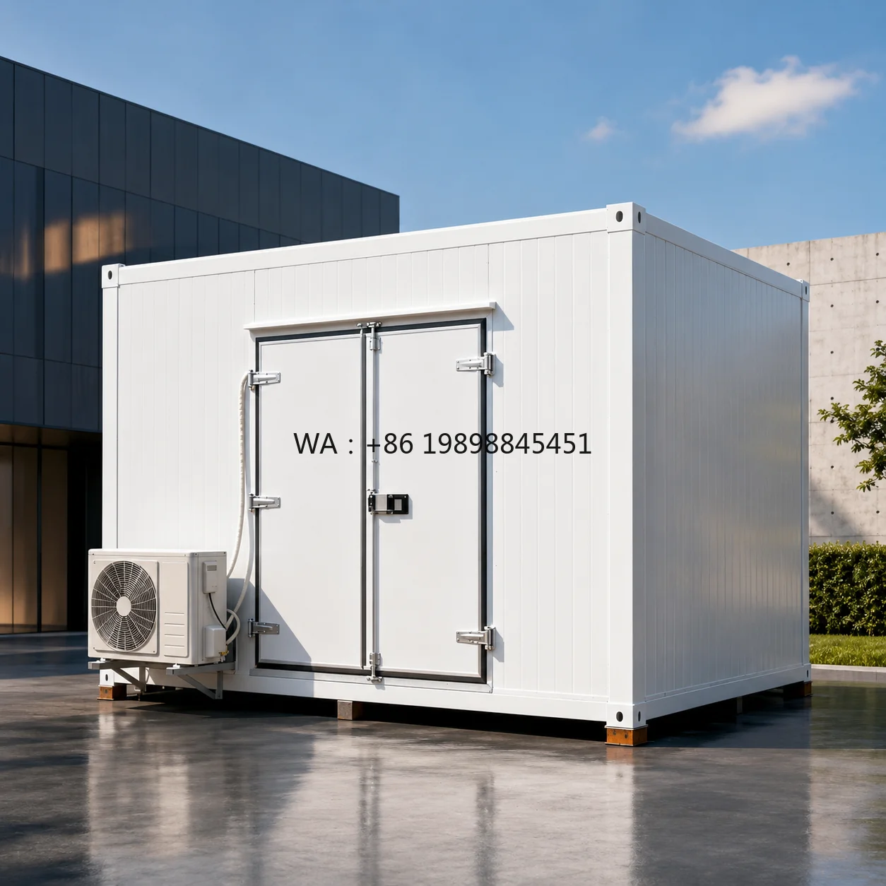 Tecumseh/Bristol/Copeland Pump/Motor Automatic Control Soundproof Panel Farm Approved 20ft Movable Solar Cold Storage Container