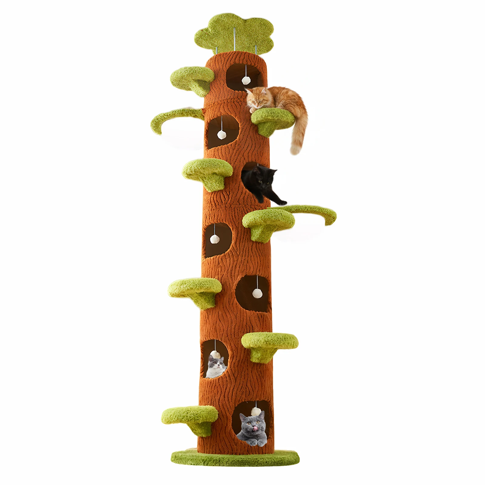 

Большой лесной комплекс для кошек с когтеточкой, высокая башня-когтеточка, очень большой игровой комплекс для кошек породы Мейн-кун