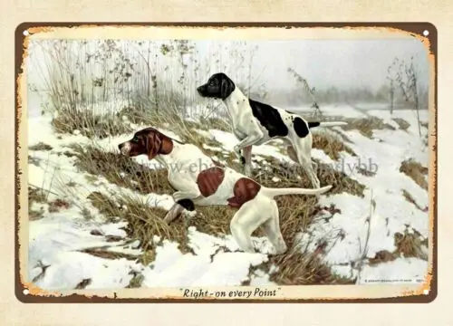 bedroom design Berghoff Beer hunting dog snow field metal tin sign