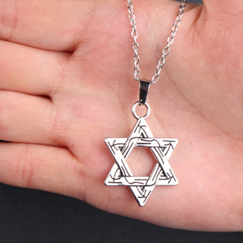 Star of David Necklace luxury jewelry Six Star Necklaces Hip-Pop Laccessories For Men and Women Hexagonal Shape Couple Pendant