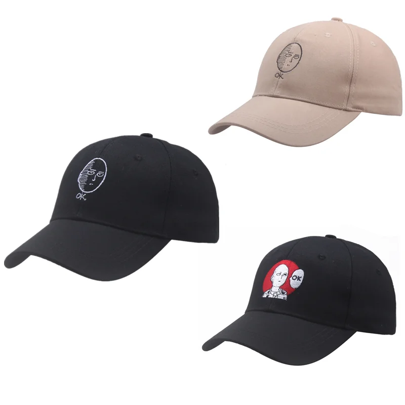 Cartoon Anime One Punch Man Saitama Baseball Hoed Geborduurd Verstelbare Unisex Accessoires OK Cap Outdoor Hoeden