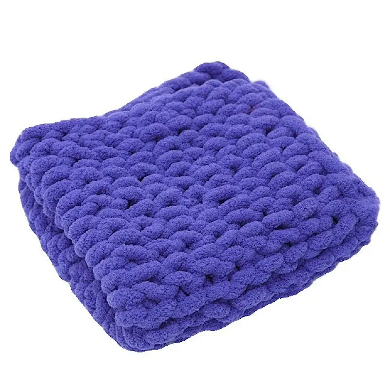 

5pcs 1200g 2CM Extra-thick Ice Bar Blanket Crochet Chenille Yarn Milk Cotton Knitting Thread for DIY Seat Cushion Storage Basket