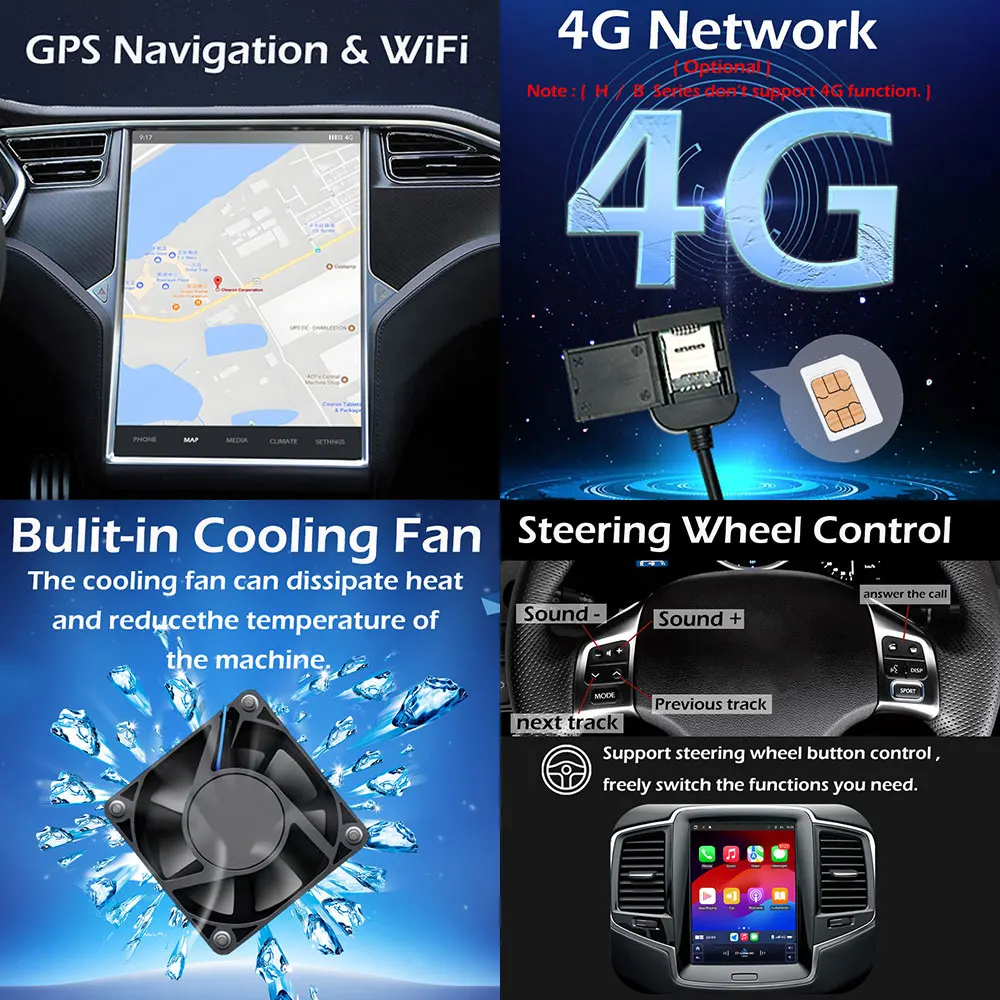 for Chevrolet Cavalier 2016 2017 2018 - 2019 Android 14 Car Multimedia Audio Video Player Wireless Carplay GPS Navigation WIFI