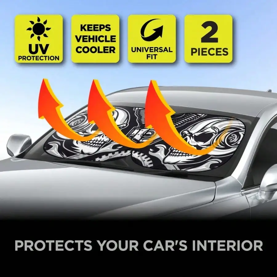 Wärmeblocker für Autoantrieb, faltbar, kompakt, maximale Größe, schwarz, 28,00 x 31,50 Zoll