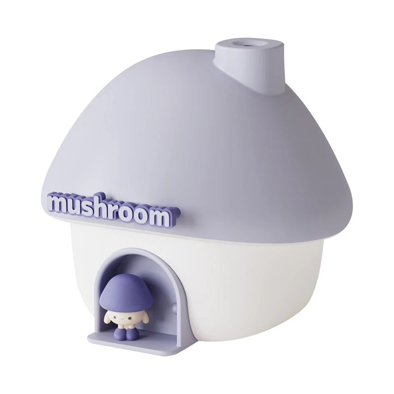 300Ml Capacity Water Tank Mushroom House Humidifier Night Light Air Humidifier For Home Office