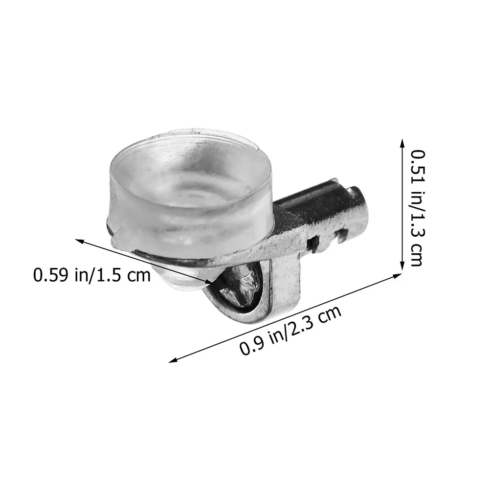 20Pcs Shelf Pins Kit Clear Silicone Suction Cup Pegs for Cabinet Glass Shelves Support Bookcase Furniture Shelf Pins