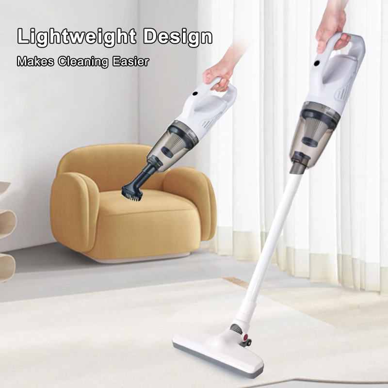 Handheld Stick Cordless Vacuum Cleaner 12KPA Rechargeable Car Vacuum Cleaner High Power for Home Pet Hair Hardwood Floor