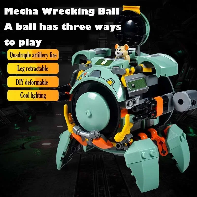 MOC 12 Change Hamster Pioneer wrecking ball Overwatch Games Building Blocks DIY Puzzle Toys For Children Educational Gift