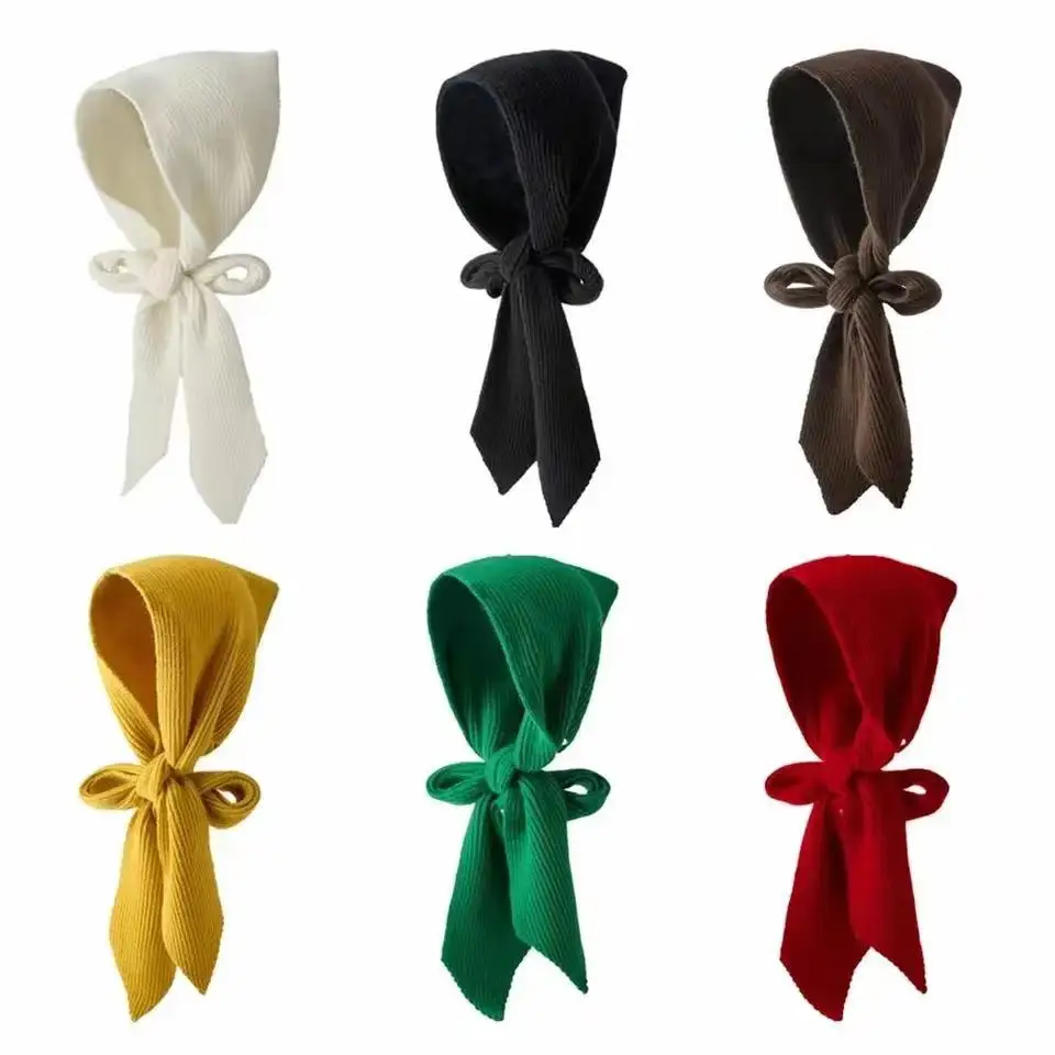 كوريا قبعة وشاح مجموعة المرأة محبوك مقنعين شال بالاكلافا قبعة الشتاء رشاقته الدفء وشاح كنزة صوفية من الصوف قبعة القوطية اكسسوارات