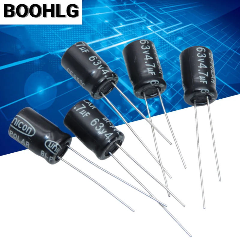 20PCS 4.7uf 63v BP non-polar audio electrolytic capacitor 63v 4.7uf 8X11mm