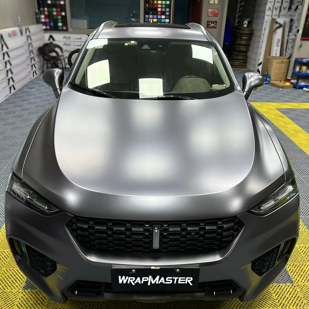 

WRAPMASTER 1,52*18 метров карбоновый серый атласный металлик оптовая продажа виниловая пленка в рулонах автомобильная наклейка