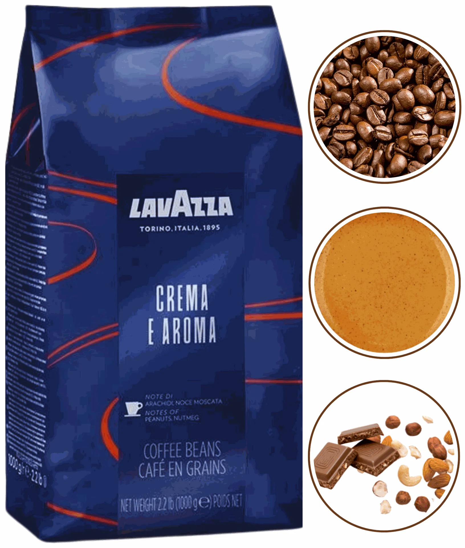 Lavazza Crema E Aroma Espresso kawa ziarnista średnio palona 1kg