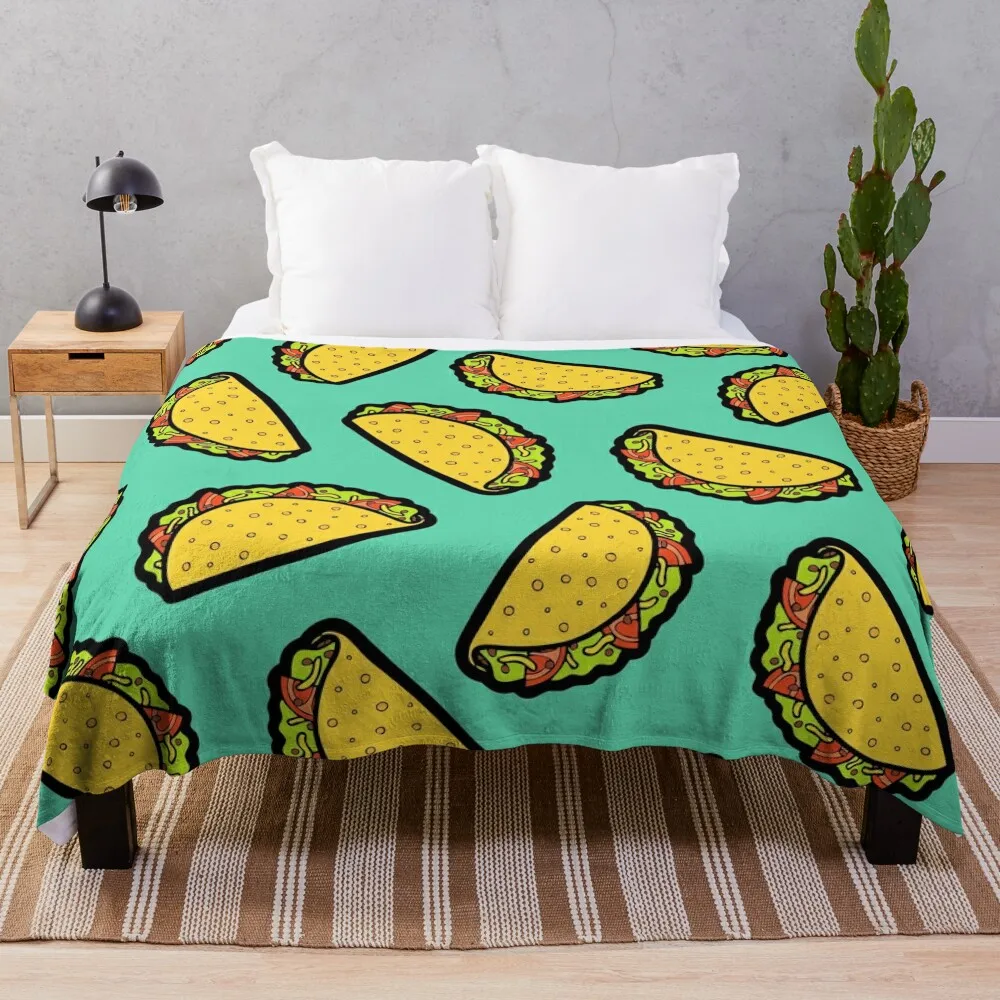 

It's Taco Time! Throw Blanket Summer Bedding Blankets Comforter Blanket