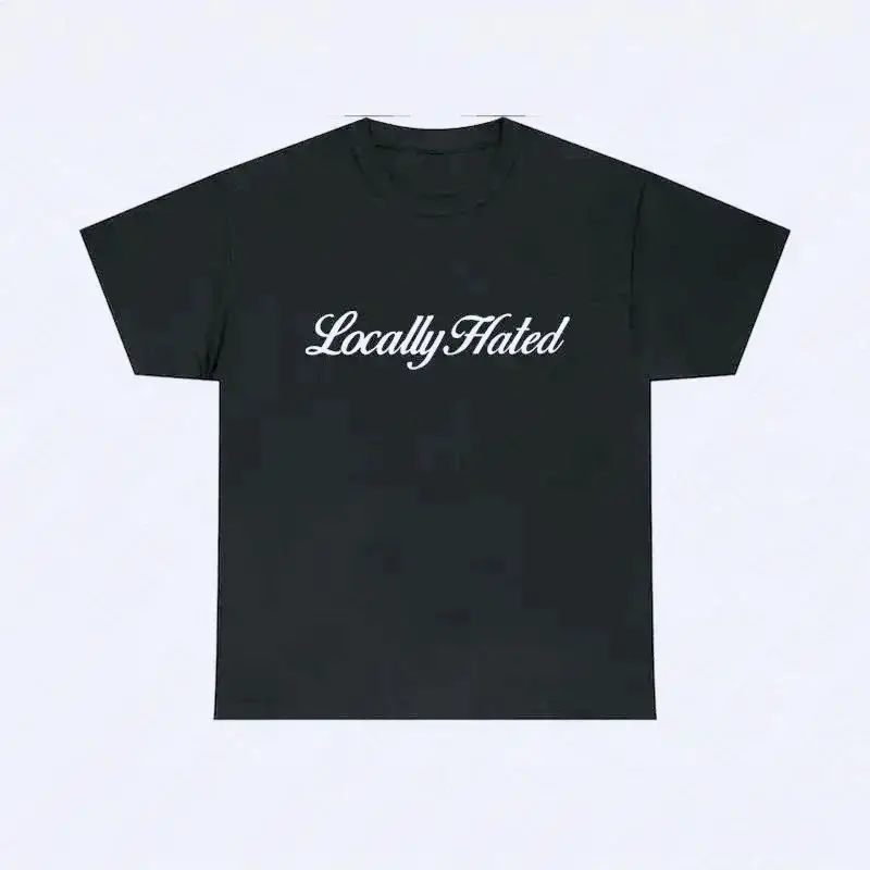 Y2k T-shirts Vintage Letters Locally Hated Printed T-shirts Graphic T-shirts High Quality Short Sleeved Casual Loose Sportswear