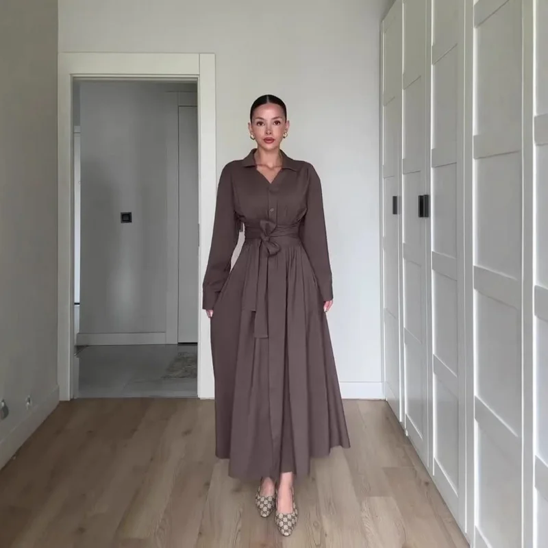 

2025New Year's New Luxurious Elegant Temperament Long Sleeve Design Sense Long Dress for Women