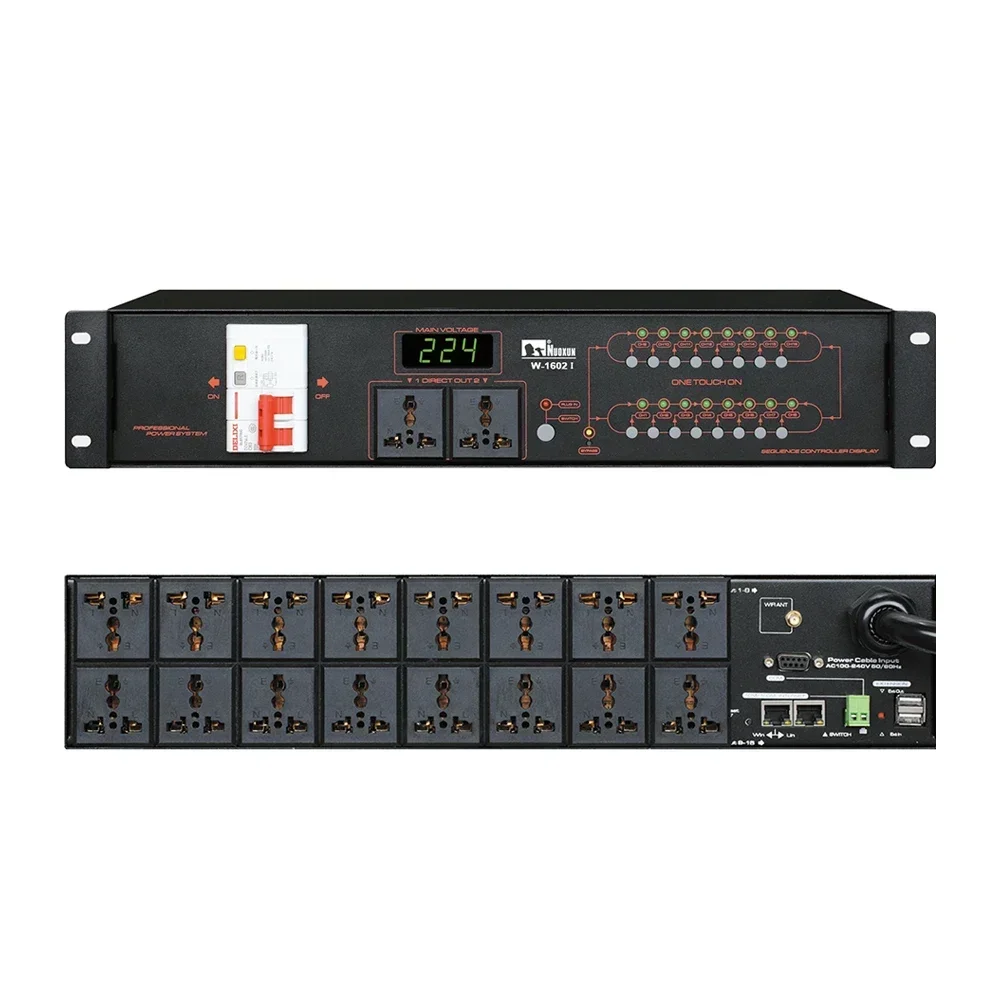

16 Outlet Power Sequencer Conditioner Rack Mount Pro Audio Digital Power Supply Controller Regulator W/Voltage ReHot Sales Cheap