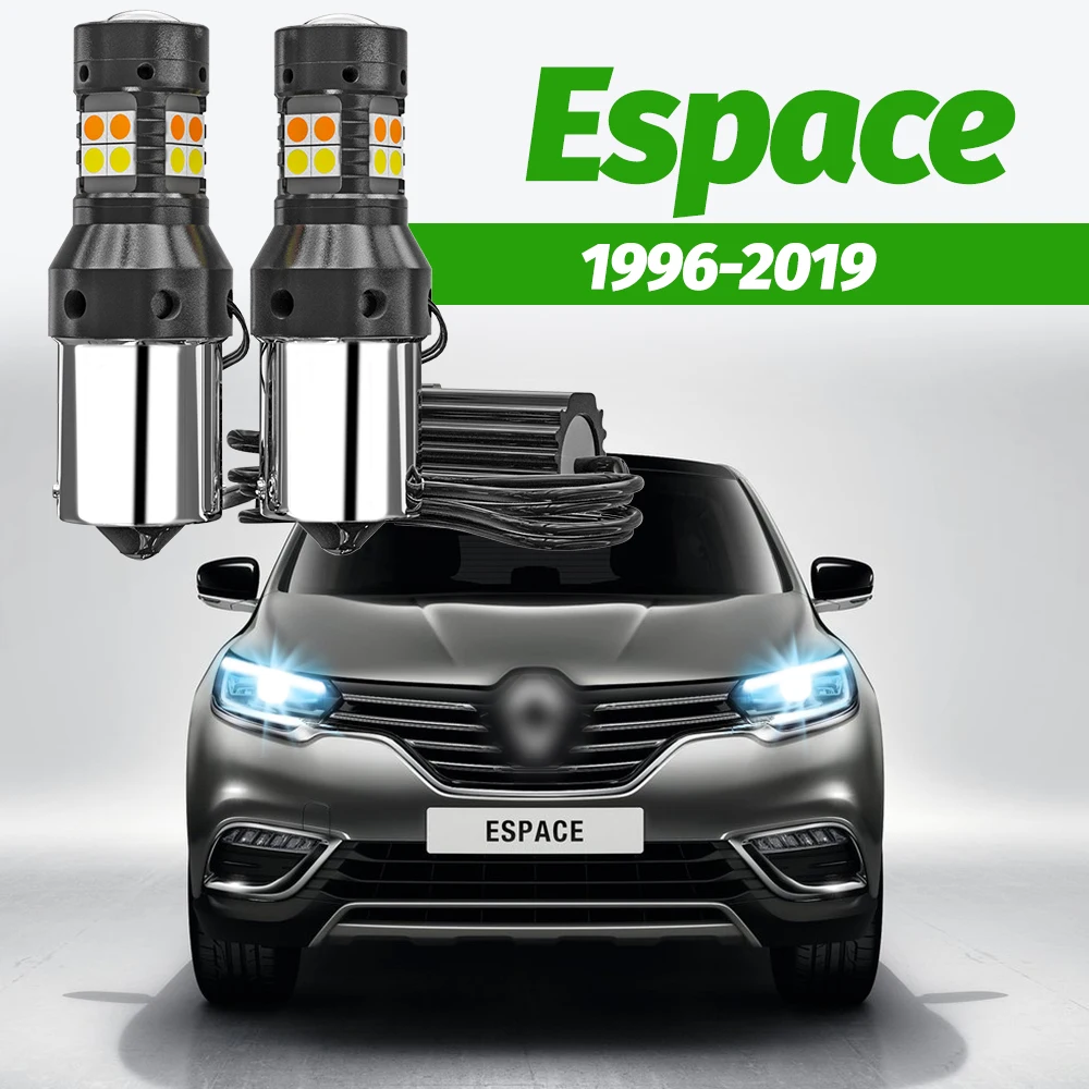 2 Stück Dual-Modus Blinker+Tagfahrlicht Zubehör LED DRL für Renault Espace 3 4 5 1996-2019 2002 2014 2015 2016 2017