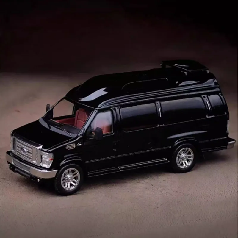 MK Miniaturen Diecast Legering 1/64 Ford E350 RV Legering Model Auto Simulatie Klassieke Collectie Statische Display Cadeau Decoratie