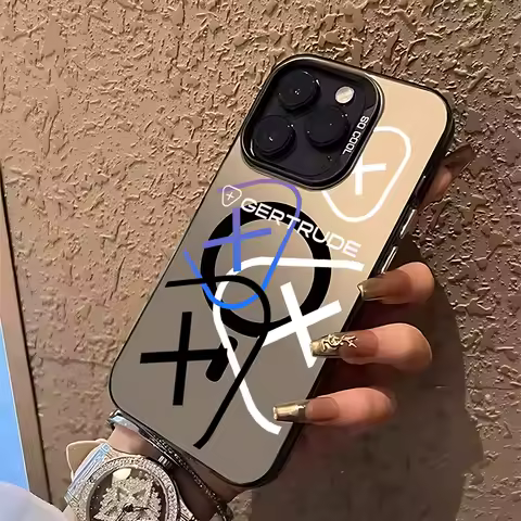 Fashion Lovely Design Magsafe Magnetic Case for G-Gertrudes Samsung S25 S24 S23 S22 S21 Plus Ultra 5G Silver Plated Back Cover