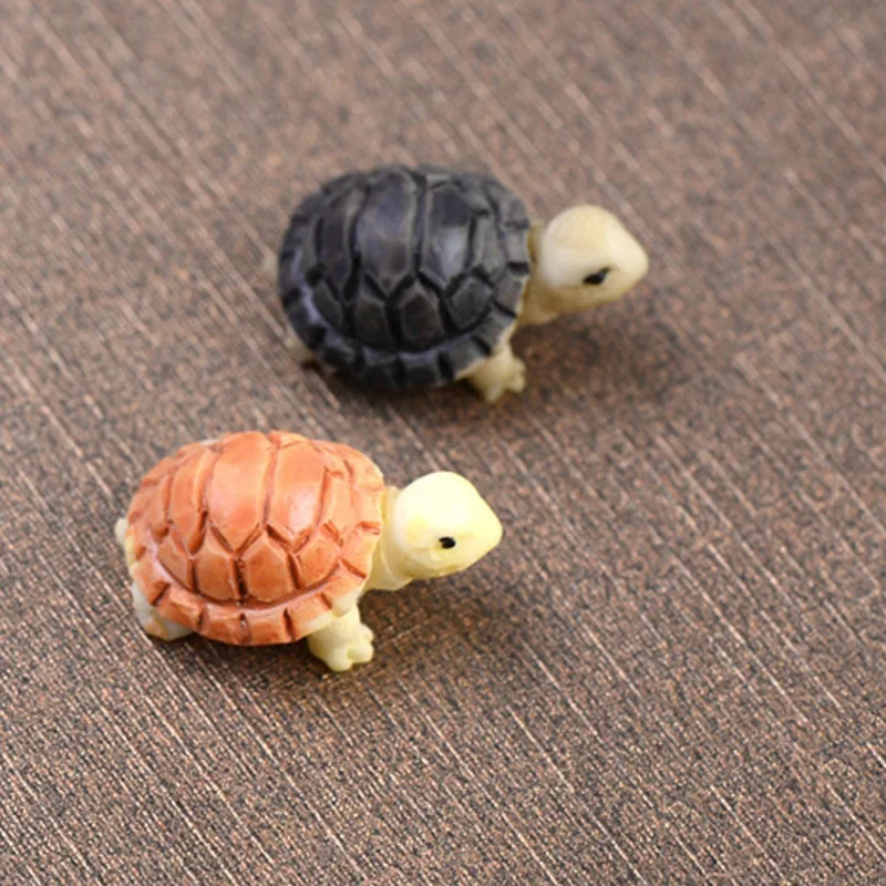 2pcs/set Fish Tank Decoration Simulation Turtle Aquarium Accessories Cute Resin Tortoise for Ornament  Aquarium Accessories