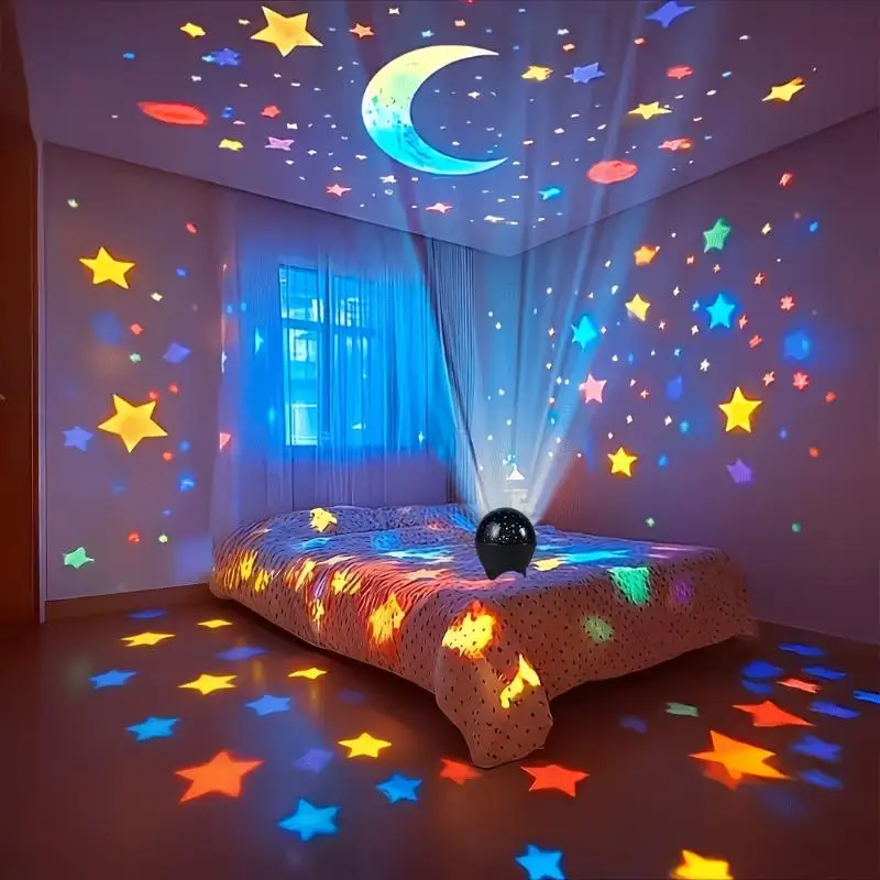 RGB Night Lights LED Projector Light Starry Moon Galaxy Projection Lamp 5V USB For Kids Present Christmas Gift Room Decorations.