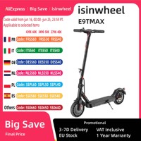 Isinwheel E9TMax Adult Electric Scooter 500W Motor 36V 10Ah Battery E-Scooter 10 Inch Solid Tire City commuting EScooter