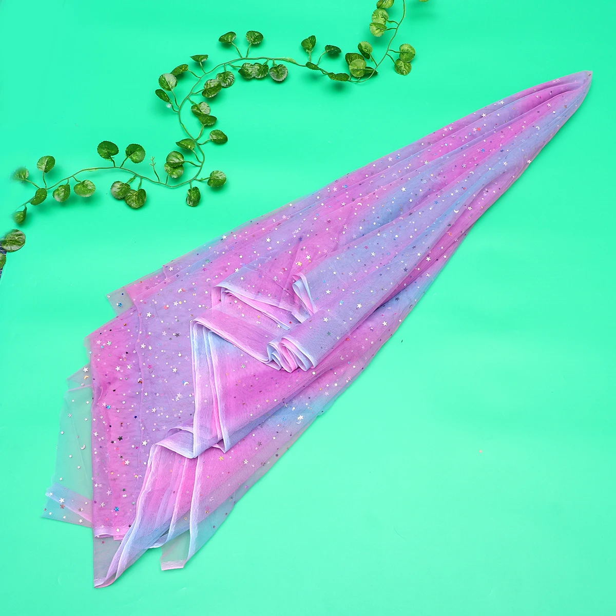 

Gauze Sequin Yarn Decoration Iridescent Fabric Metallic Blue Party Decorations Sequined