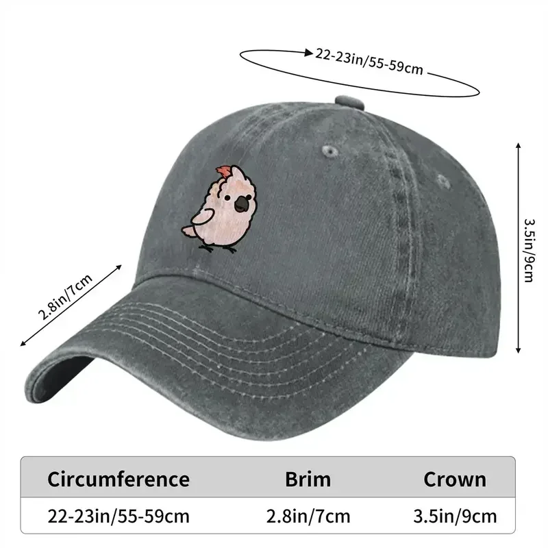 Chubby Moluccan Cockatoo Baseball Cap Men Hats Women Visor Protection Snapback Parrot Birds Pet Caps