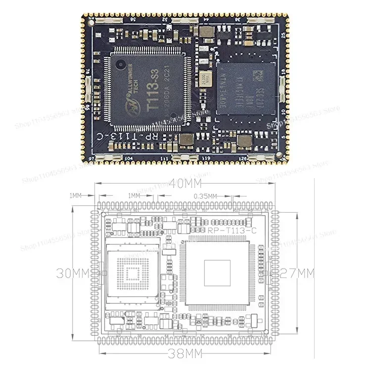 لوحة تطوير T113-S3 ثنائية النواة مع نظام Linux، معالج Allwinner T113 للمشروعات المدمجة وأجهزة إنترنت الأشياء، الصناعية #4