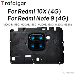 Bilashmart Motherboard Retaining Bracket Xiaomi Redmi Note 9 Redmi 10X 4G Camera Glass Lens Cover With Frame Bezel Holder Replacement