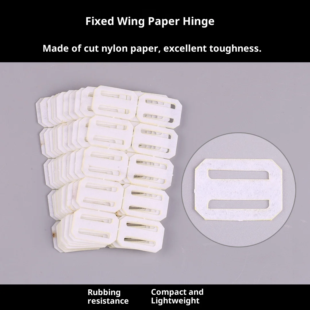 DIY RC 항공기 모델 부품 러더 에일러론 테일 윙 커넥터 KT 폼 발사 종이 힌지 원격 제어 장난감용 10/20/50개