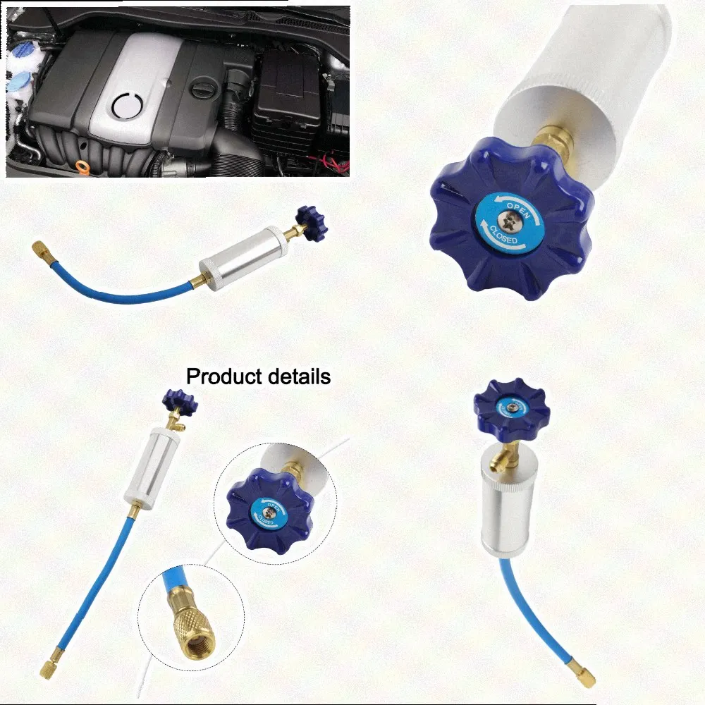 for r12 Hand Turn Oil Pump for AC Systems 600PSI to 3000PSI Pressure for Easy Integration with Manifold Gauge Set