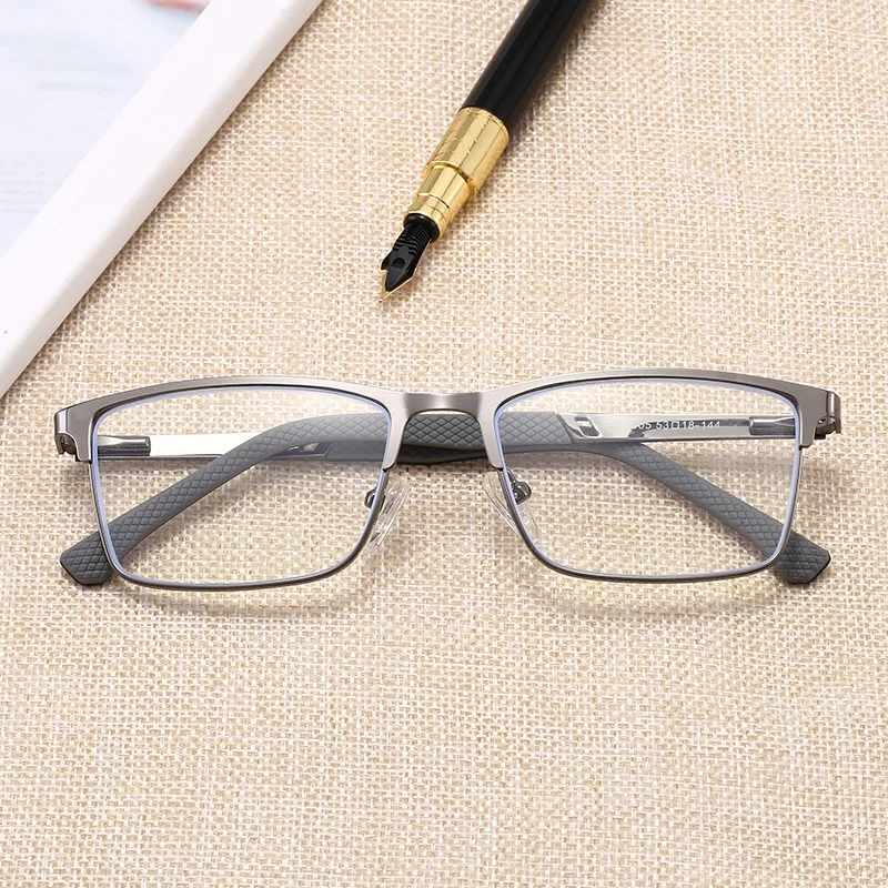 

Retro Reading Glasses for Men Spring Leg Reading Lens Metal Frame Anti Blue Light Presbyopia EyeGlasses Degree +1.0 To +4.0