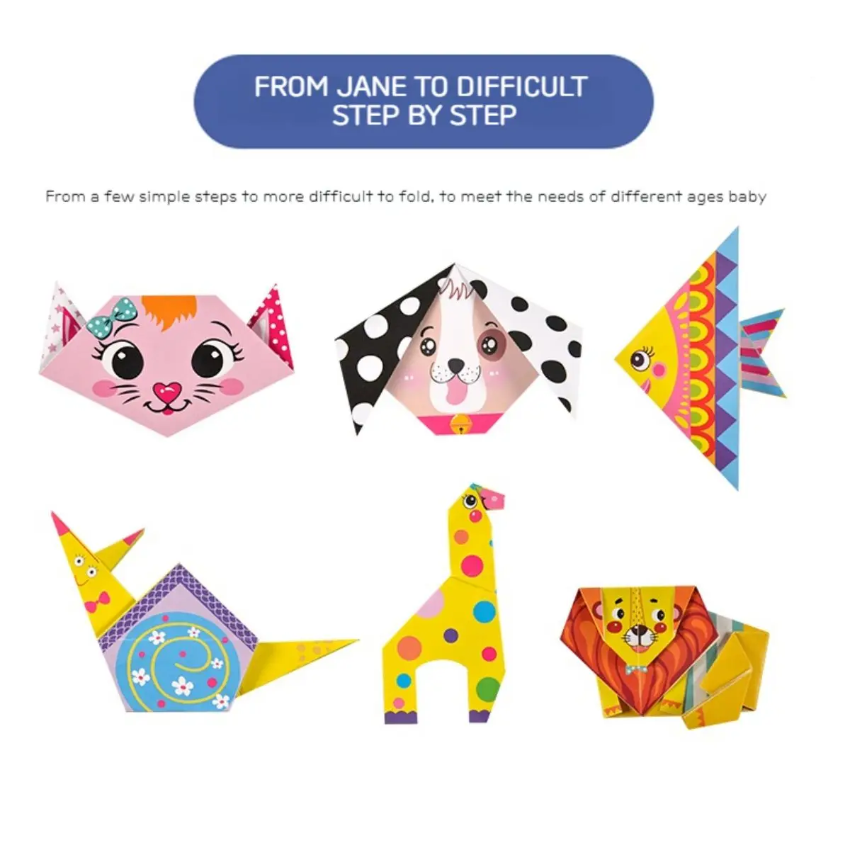 72-piece origami craft set for 3+ kids. Includes paper cutting, easy-to-hard tutorials, educational & fun.