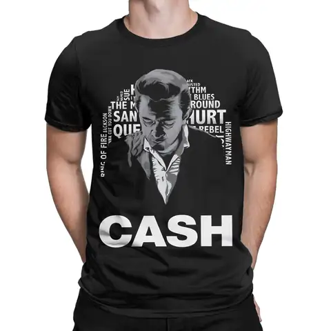 Johnny Cash Singer Men Women's T Shirt  Funny Tee Shirt Short Sleeve Crewneck T-Shirts Pure Cotton Adult Tops