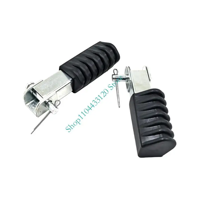 Foot Peg for PW50 PW80 Motorcycles, Replacement Footrest Pair with Pre Drilled Metal Brackets, Rubber Grip Area and Return