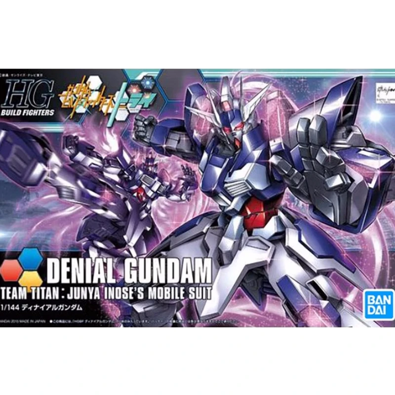 BANDAI Anime HG 1/144 Denial Gundam JUNYA INOSES New Mobile Report Gundam Assembly Plastic Model Kit Action Toys Figures Gift