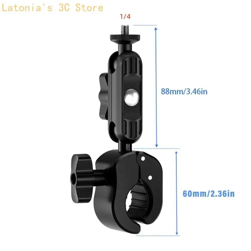 1/4 Zoll flexibler winkelverstellbarer Adapter mit 360 Drehung für Stativkameras X3UB – Detail 6