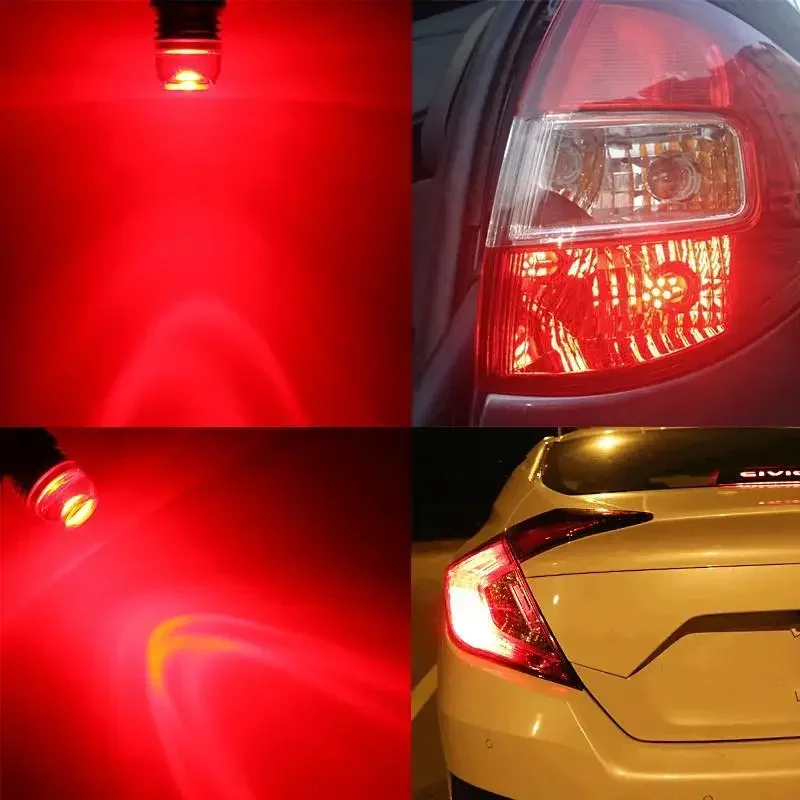 2Pcs Strobe Flashing Light Turn Signals Blink Brake Bulb 1157 5730 LED Moto Car Tail Brake Projector Lamp Bulb Car Accessories - view 3