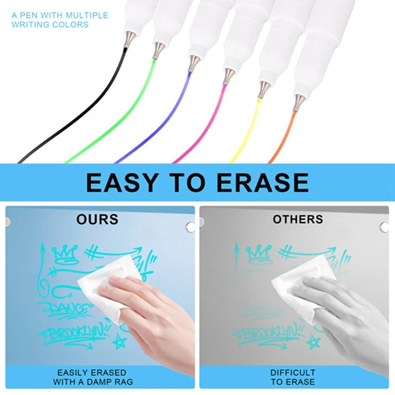 Dimensional Magnetic Transparent Acrylic Weekly Plan Notes Message Board Erasable DIY Magnetic Refrigerator Sticker